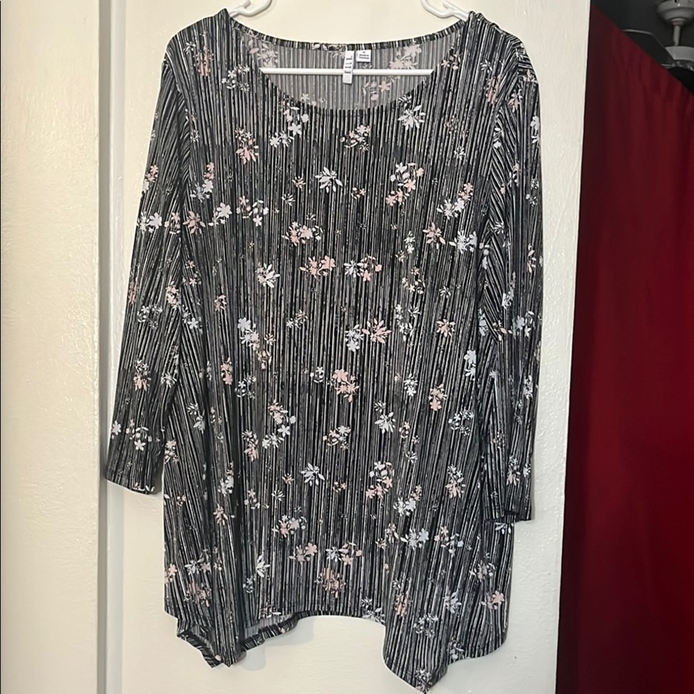 Elle Black and White Boxy Tunic